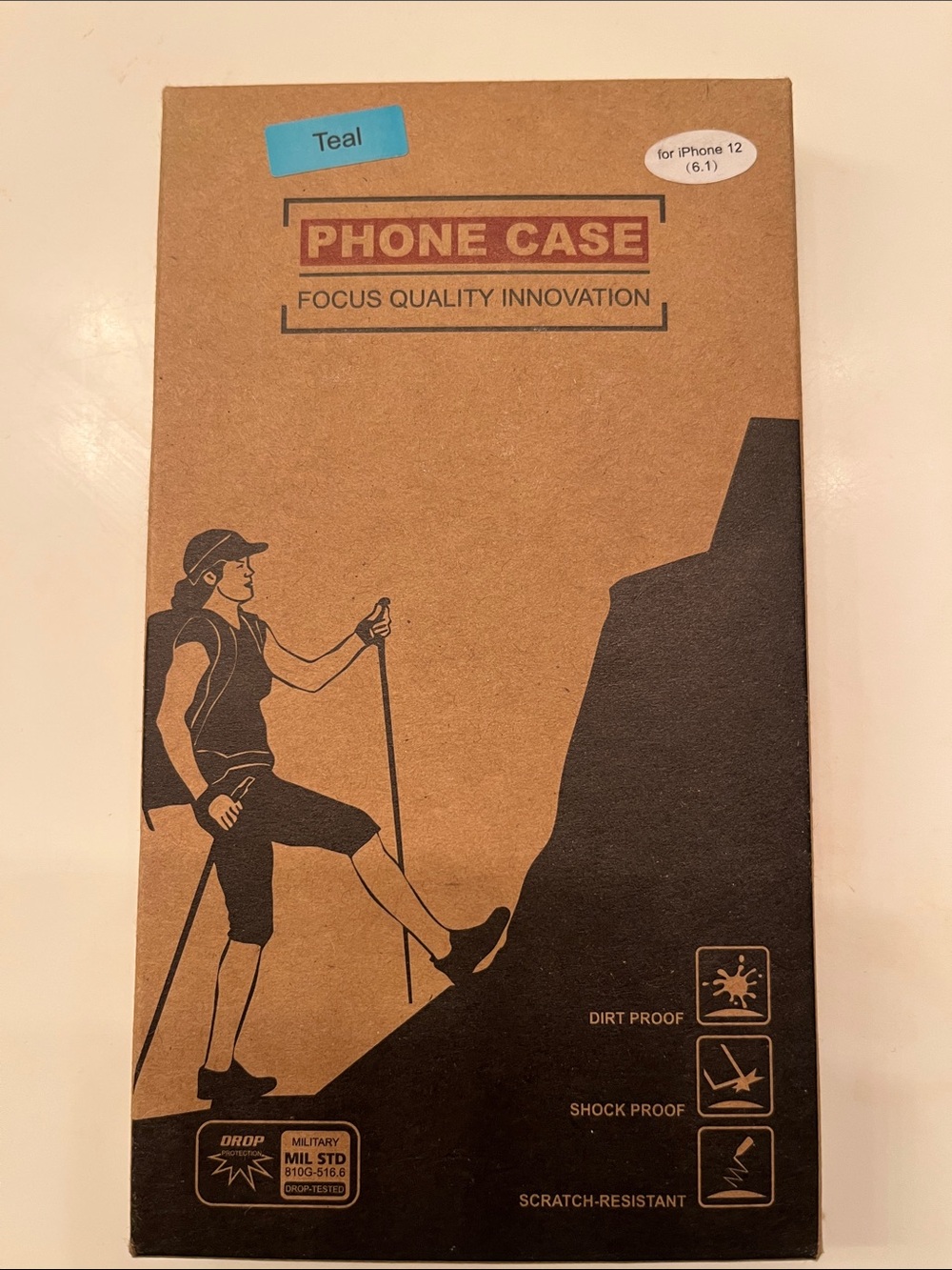 Teal Phone Case Packaging - Generic Phone Case